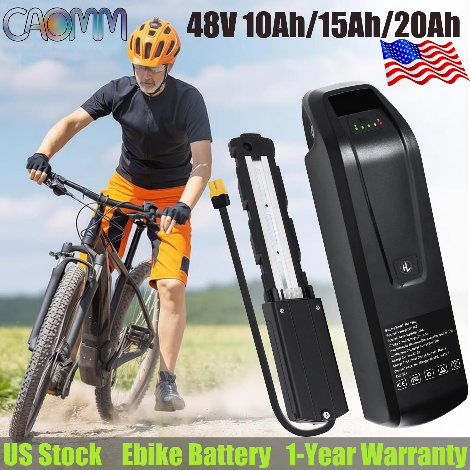 Ebike Battery 48V 20Ah Hailong - ชุดแบตเตอรี่ลิเธียมสำหรับจักรยานไฟฟ้า Hailong 48V ขนาด 10Ah/15Ah/20Ah สำหรับมอเตอร์จักรยานไฟฟ้า