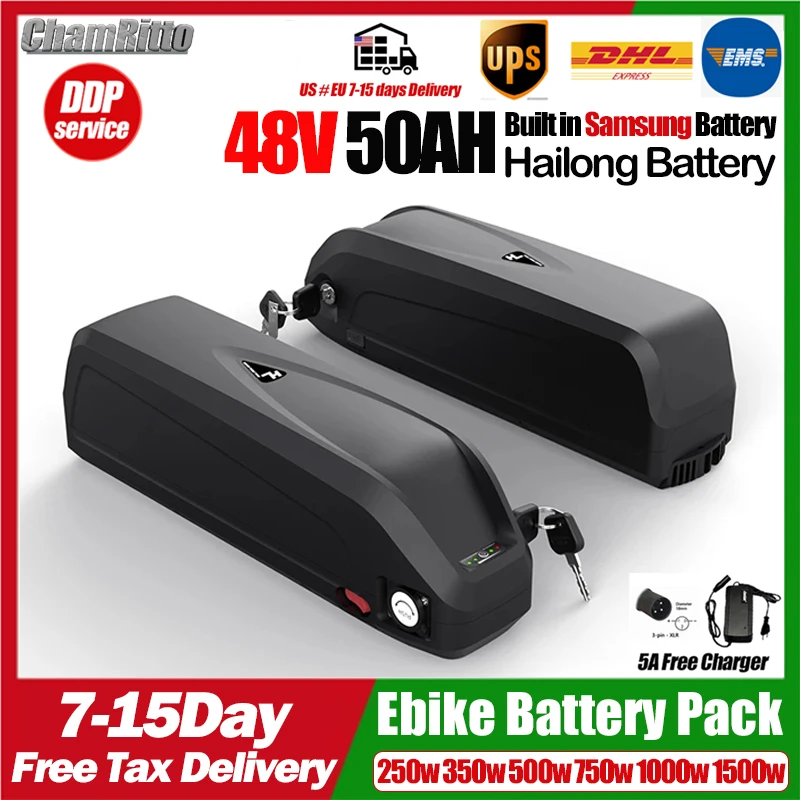 Ebike Battery 48V 20Ah Hailong - แบตเตอรี่จักรยานไฟฟ้า 48V chamrider 25ah 30ah 40ah