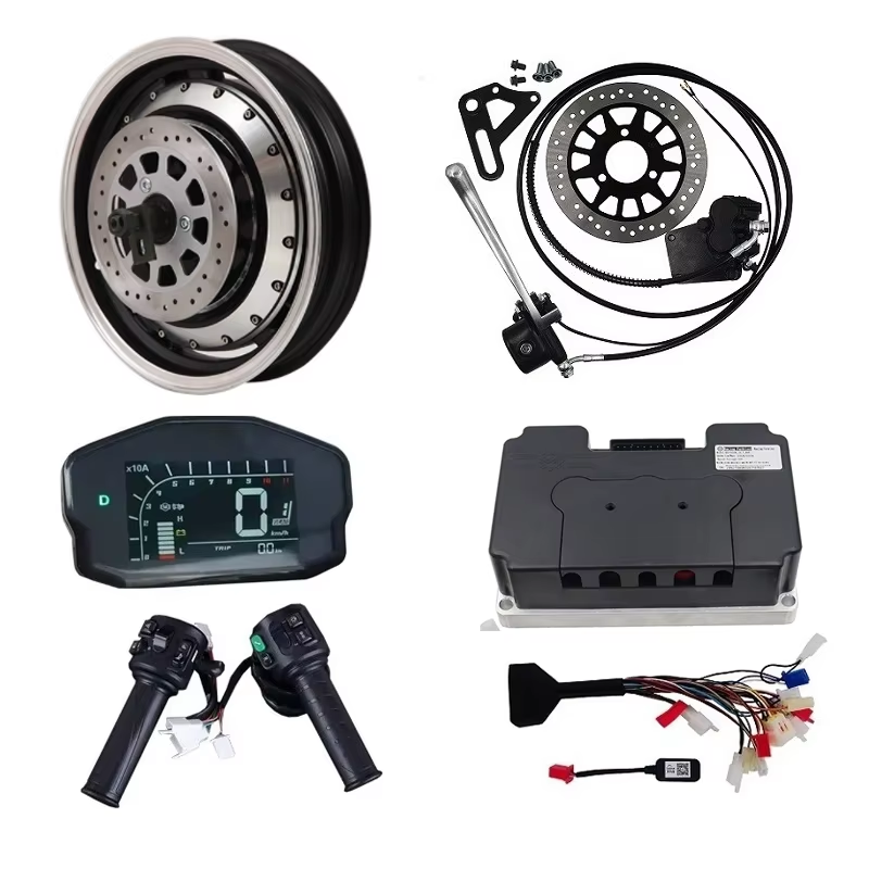 72V 5000W Hub Motor Kit - QSMOTOR 5000W 72V 14 นิ้วชุดมอเตอร์ฮับไฟฟ้าพร้อมตัวควบคุมฟาร์ไดร์เวอร์ ND72680