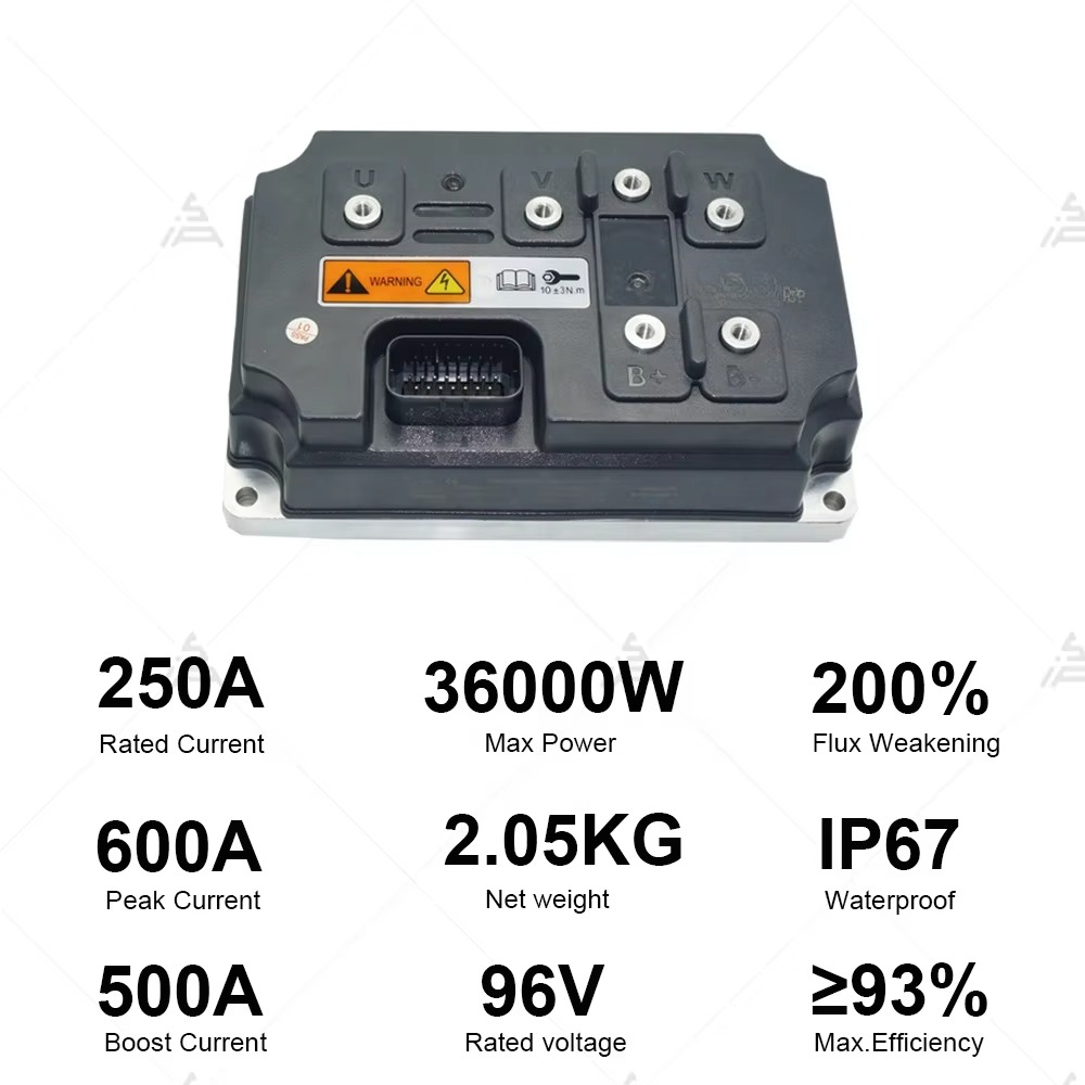 Programmable Bldc Motor Controller 96V - EM260SGTP-CAN-96V คอนโทรลเลอร์มอเตอร์ BLDC กำลังสูง สำหรับรถจักรยานยนต์ไฟฟ้าและยานยนต์ที่สามารถตั้งโปรแกรมได้ -