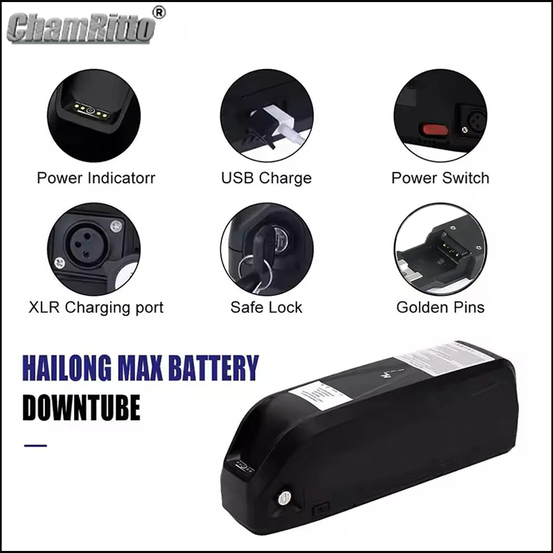 แบตเตอรี่จักรยานไฟฟ้า 48V cham - Ebike Battery 48V 20Ah Hailong บทวิจารณ์และราคา