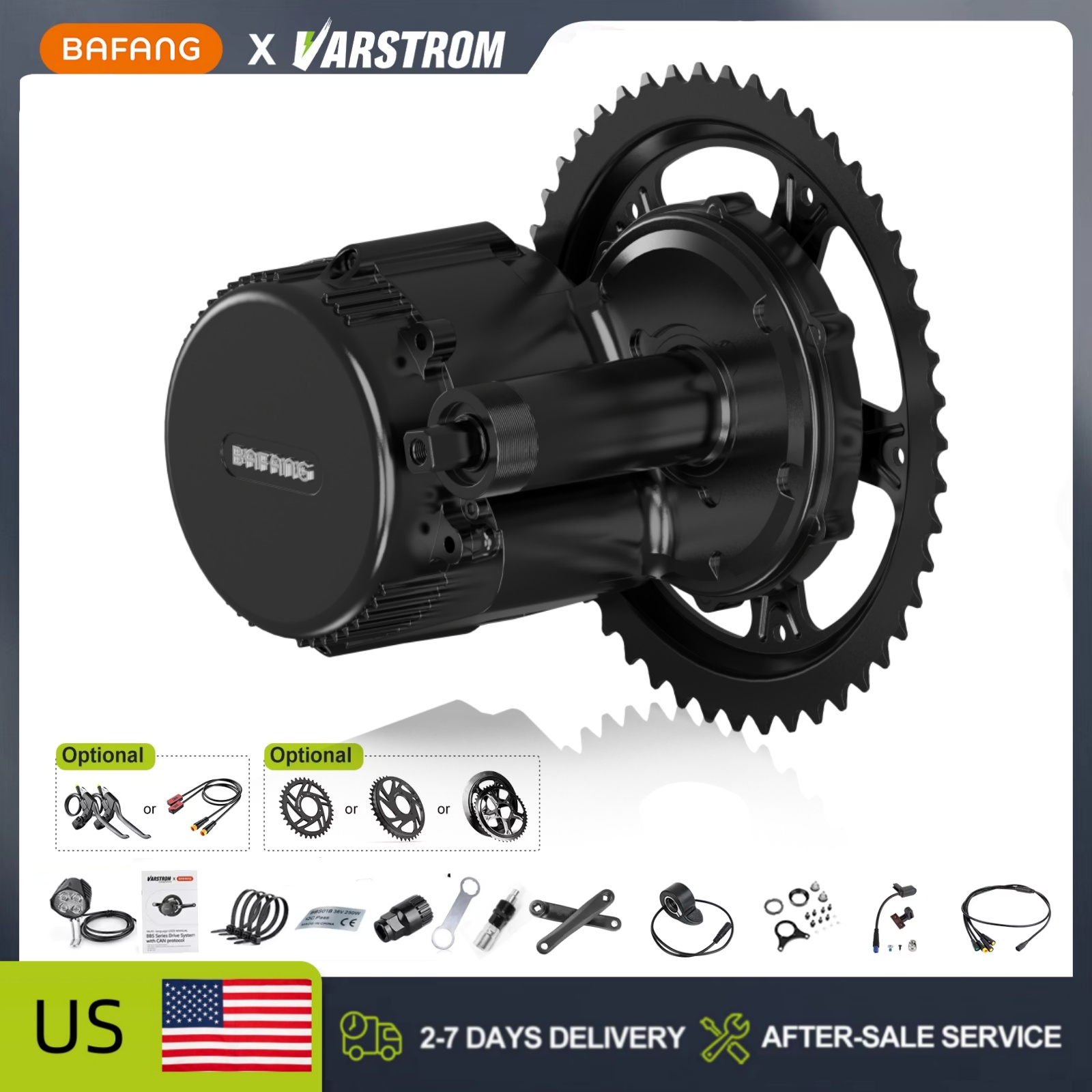 ชุดมอเตอร์ขับเคลื่อนกลาง BAFAN - Bafang Bbs02B 48V 750W Mid Drive Kit บทวิจารณ์และราคา