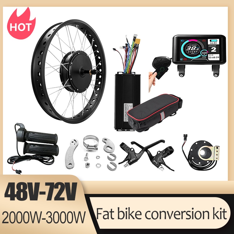 ชุดแปลงมอเตอร์จักรยานลุยหิมะยา - Ebike Conversion Kit 72V 3000W บทวิจารณ์และราคา