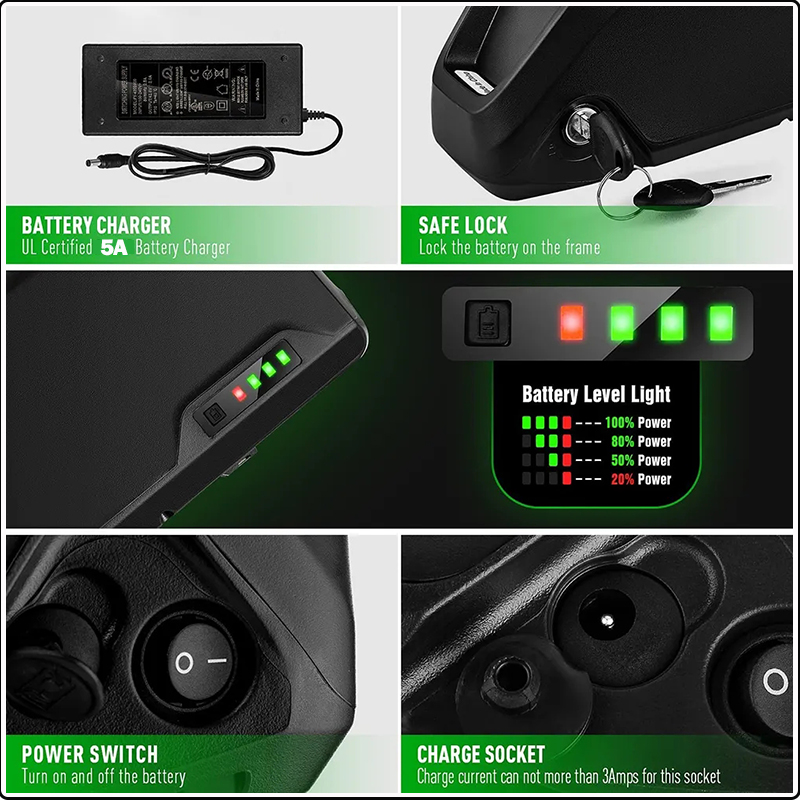 36v 48v 52v ไฟฟ้าจักรยาน cham- - Electric Bicycle Battery 72V 30Ah บทวิจารณ์และราคา