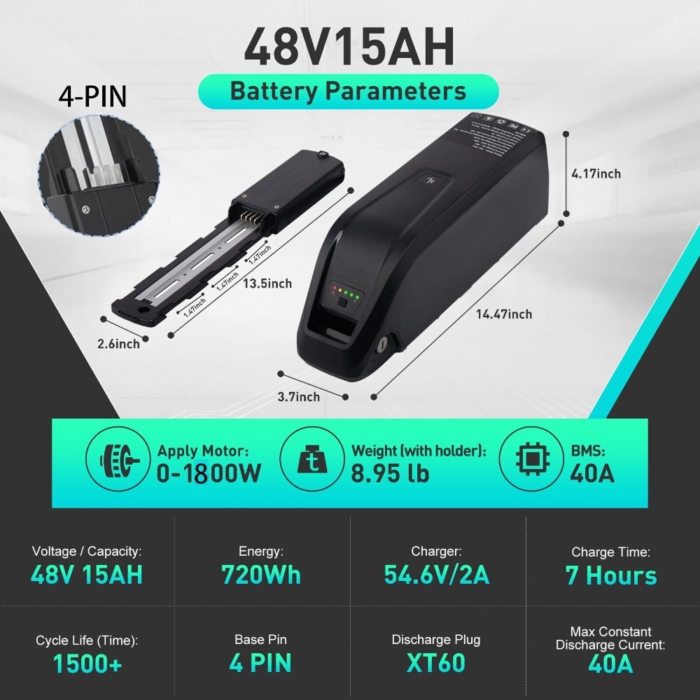 แบตเตอรี่ Hailong 52V 4 ขา / 5 - Ebike Battery 48V 20Ah Hailong บทวิจารณ์และราคา